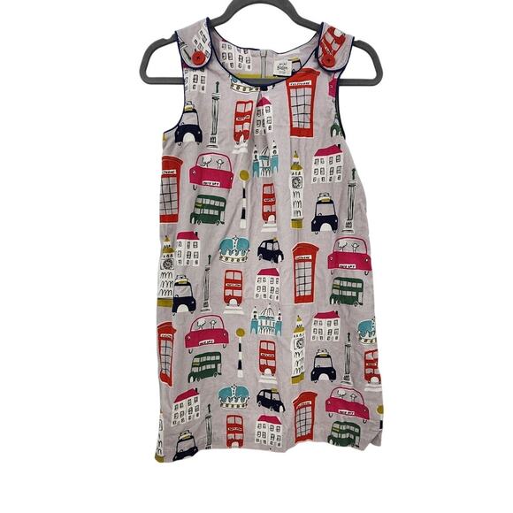Girl's Mini Boden London England Iconic Dress Corduroy Jumper Big Ben Size 11-12 - Picture 1 of 11